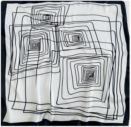 Munat White & Black Scarf - Munat.Ltd