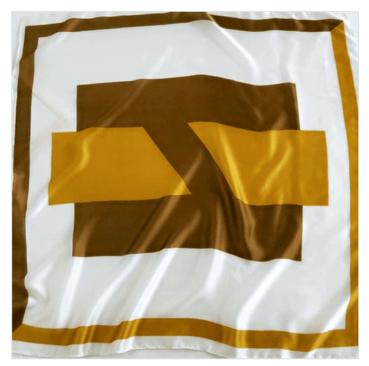 Munat White & Brown Scarf - Munat.Ltd