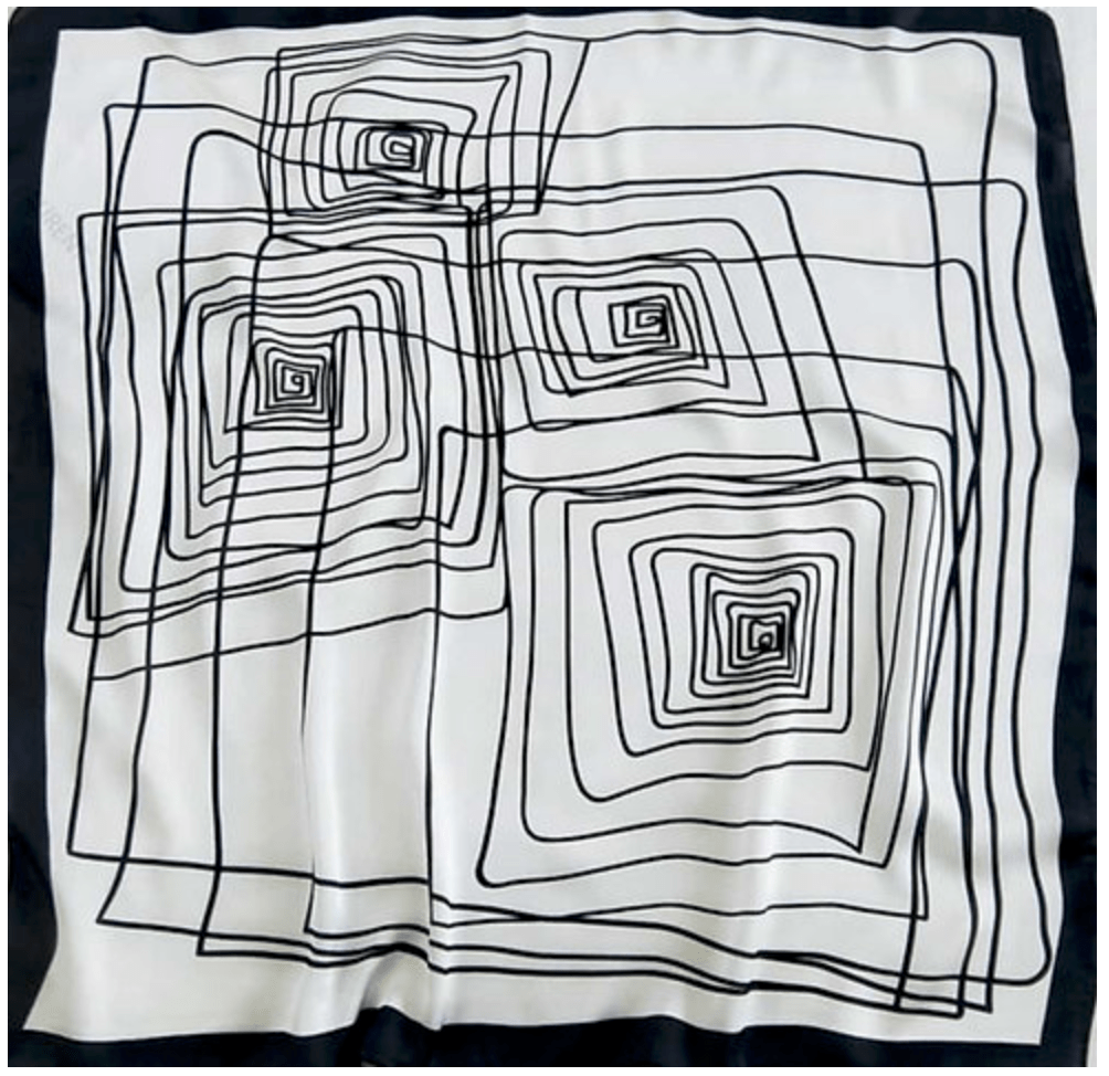 Munat White & Black Scarf - Munat.Ltd